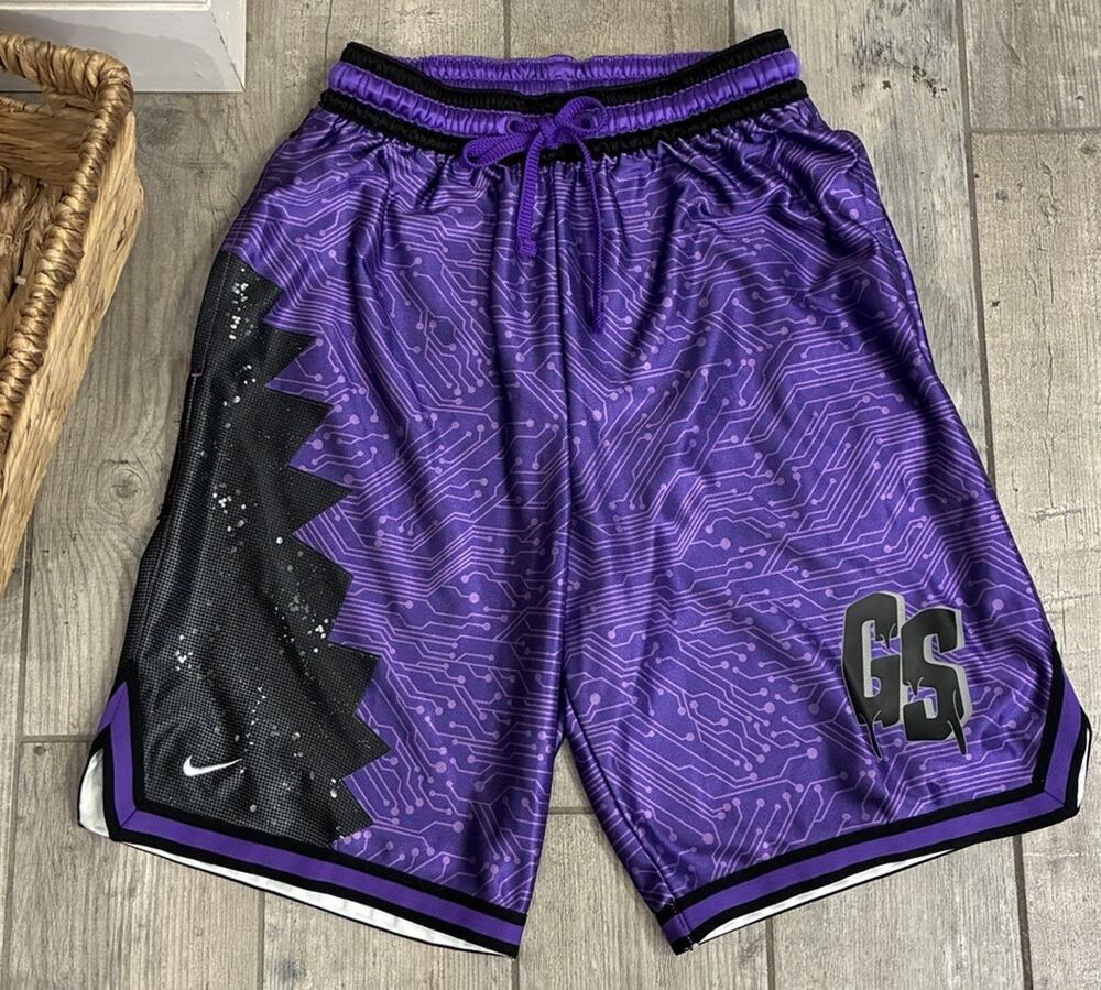 Nike Space Jam Lebron James Goon Squad Purple Basketball Shorts DJ3875 Sz Small